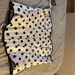 Black & white satin Corset